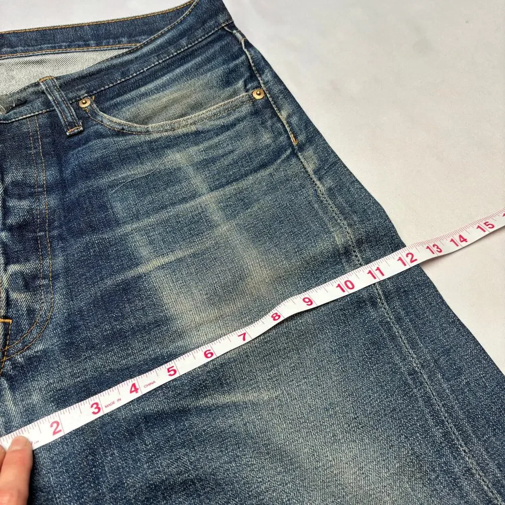 Resolute 710 Japanese Selvedge Denim Jeans Men's 33x31 Whiskering Fade Honeycomb